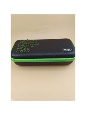 Smith Optics Eyewear Hard Case Zipper Clamshell Protective Black Green